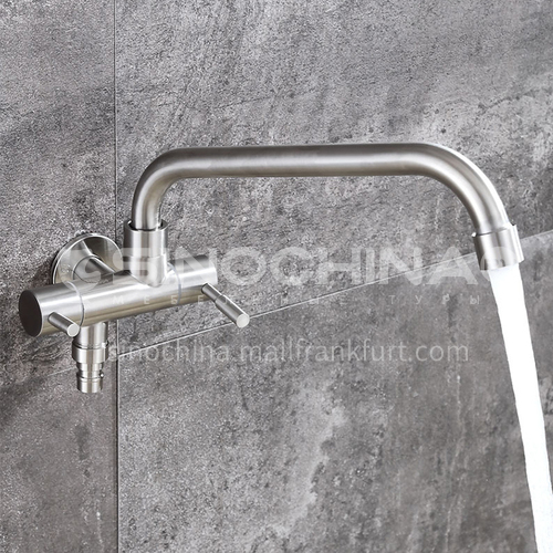 304 stainless steel single cold into the wall multifunctional faucet 20409C